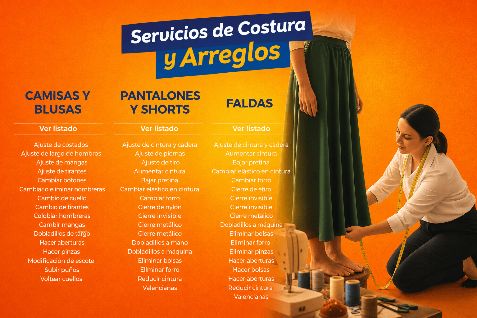 Detalles de costura profesional